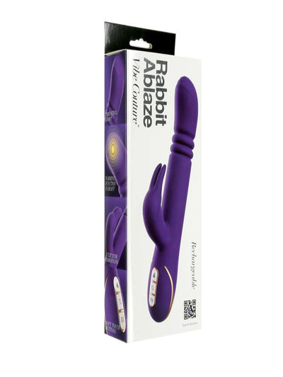 Vibe Couture Ablaze Heating/Thrusting Rabbit Vibrator Purple 1